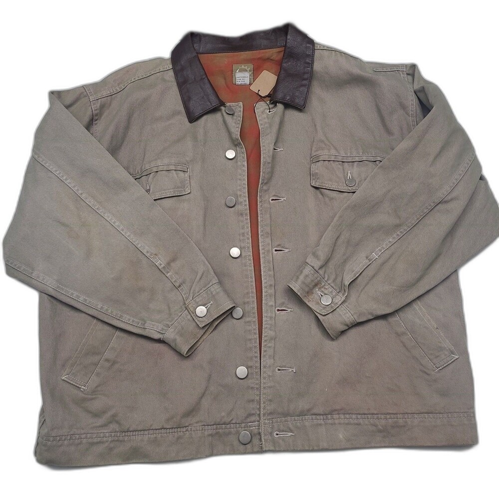 Vintage Marlboro jacket Sun Moon Leather collar plaid lining